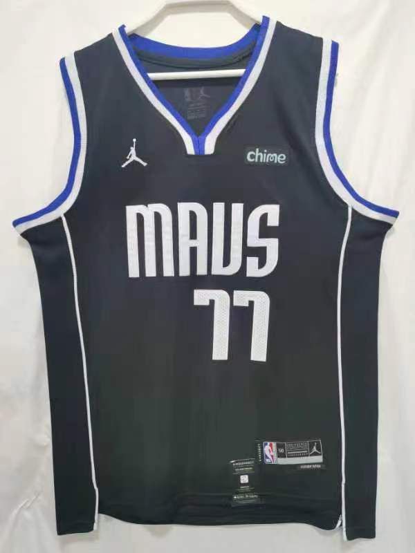 Men Dallas Mavericks #77 Doncic Black Game 22-23 NBA Jersey->dallas mavericks->NBA Jersey